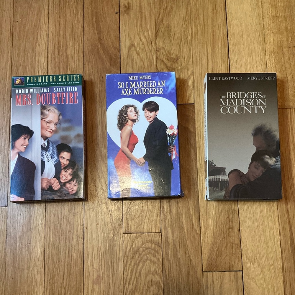 Classic 90’s VHS tapes -  set of 3